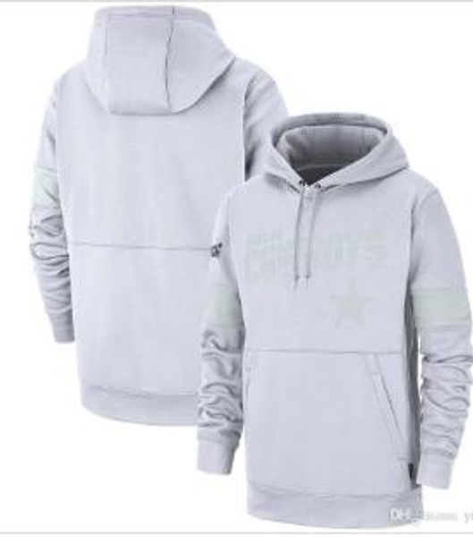 

men's dalla sweatshirts cowboy 100th 2019 sideline platinum therma pullover hoodie white, Blue;black