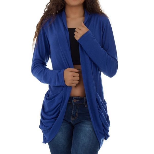 

feitong womens loose long cardigan jacket blue pink coats ladies draped coat jacket autumn long sleeve loose, Black;brown
