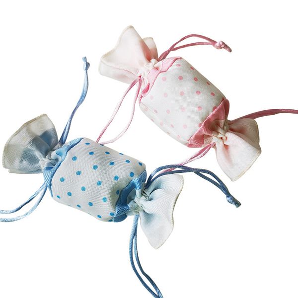 

30pcs/lot cloth candy packing bag random color sweet packaging mini candy shape cookie sack cute snack bags wedding favors gifts