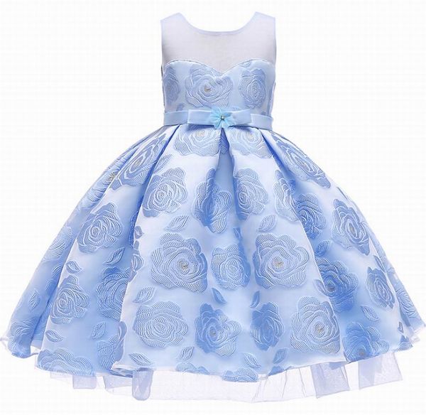 Acheter Détail 2019 Printemps Nouvelle Fille Robe Rose Fleur De Noël Sans Manches Princesse Enfants Robe Enfants Vêtements 3 10 Ans E0025 De 2212 Du