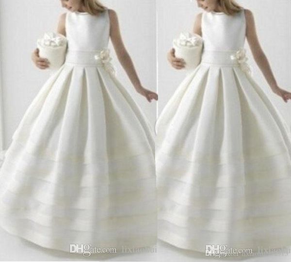 

two piece handmade pageant dresses with jacket ball gowns for girls flower girl dress 2018 holy first communion dresses for weddings formal, White;blue