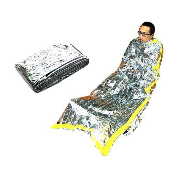 

1m x 2m emergency sleeping foil bag waterproof outdoor survival camping reusue thermal sleeping bag outdoor new