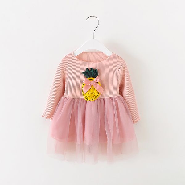 

baby girls pineapple dress lovely cute dress fashionable little girl sukienka niemowlak 1st birthday kiz bebek elbise, Red;yellow