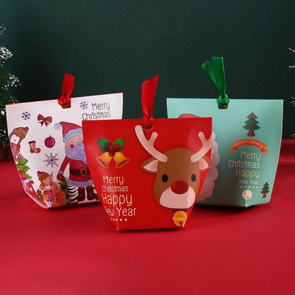 

christmas design gift wrap storage paper box as gift packaging diy three style candy chocolate pack2