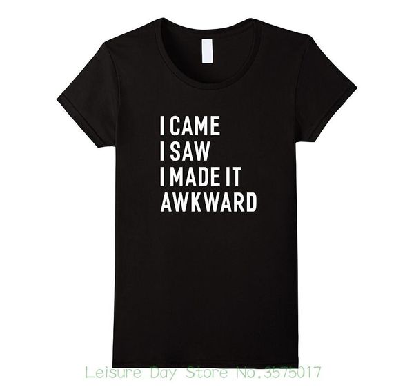 

men's t-shirts short sleeve o-neck cotton i came i saw made it awkward funny sayings t-shirt, White;black