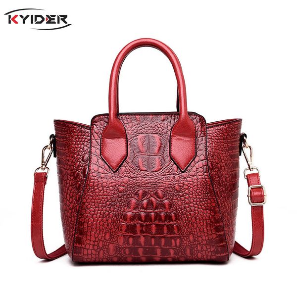 

kyider vintage crocodile pattern сумка кошелек сумка роскошный tote дизайнерская bagsfamous марка женщина сумки 2019