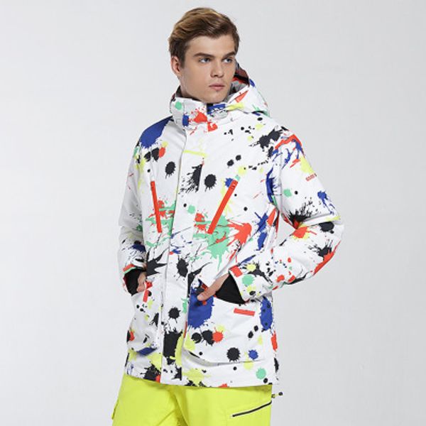 

gsou snow men's skiing suit windproof waterproofing ski jacket outdoor wear resistance breathable ski wear for men