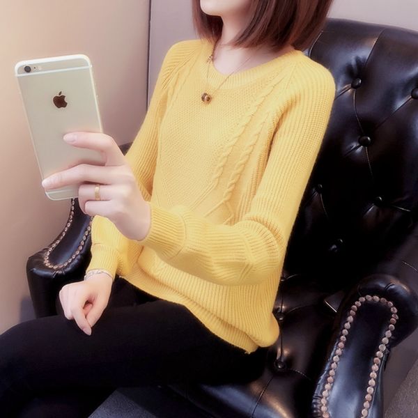 

loose hooded women's sweater short women's sweater new lazy wind spring and autumn candy color solid color bottoming shirt, White;black