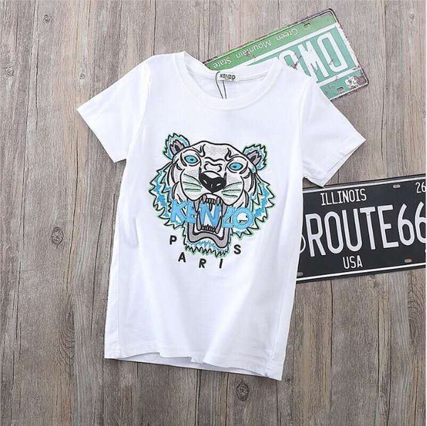 

kid designer t shirt boys t shirts girls clothes black red blue whit trend fashion embroider casual print short-sleeves 5styles kids