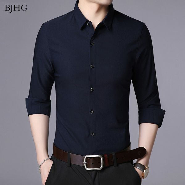 

2019 new fashion brand designer shirt men dress shirts slim fit streetwear long sleeve korean casual men clothes, White;black