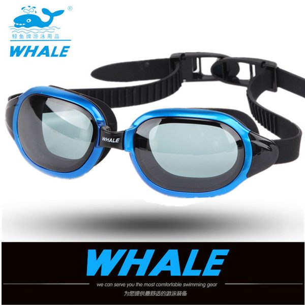 

whale 2019 новые поступления воды очки профессиональные плавательные очки взрослых водонепроницаемый плавать ув анти туман регулируемый басс, White;black