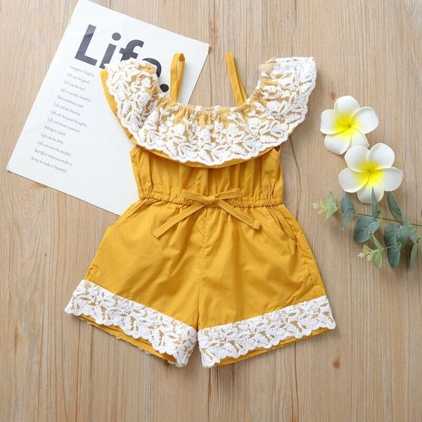 

малыш дети baby girl одежда lace ruffled ромпер комбинезон костюмы женский пляжный костюм