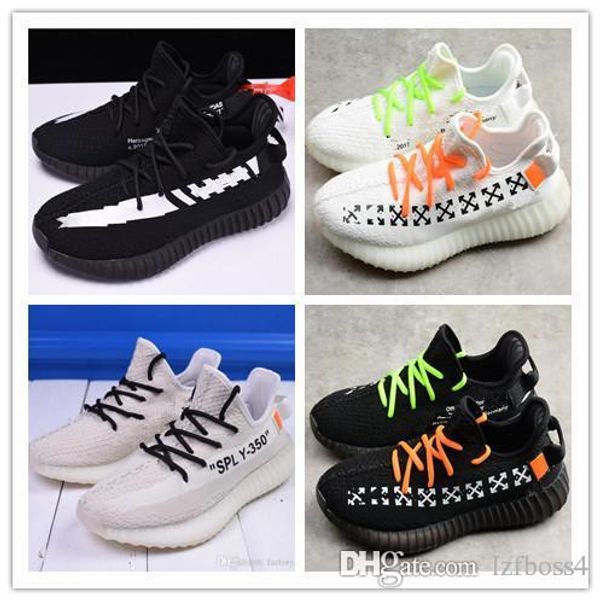 

2019 new sale Best quality 350 Butter Sesame Semi Frozen Blue Tint zebra Bred running shoes mens Sneakers US size 5-11.5 lzfboss4