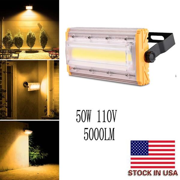 

led floodlight landscape lamp 50w 110v warm white ip65 waterproof floodlight ce and rohs certified outdoor security light stock in us