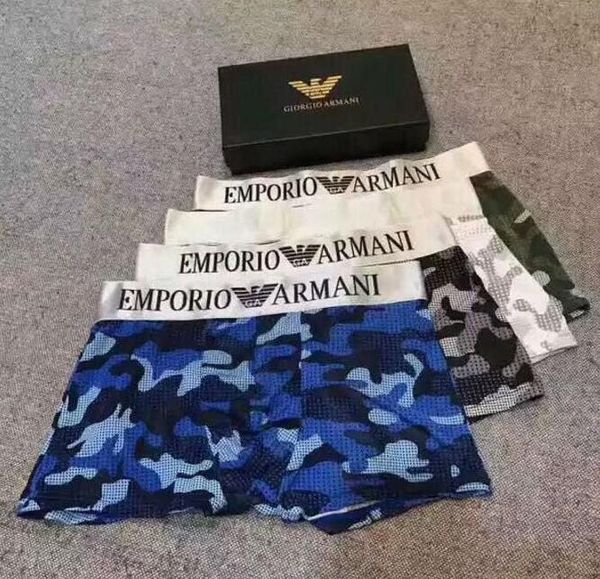 

emporio armani мужского дизайнер короткого марк sexy бесшовного белья cueca boxer мужчины шелковый мужские шорты boxer homme мешочек боксеры, Black;white