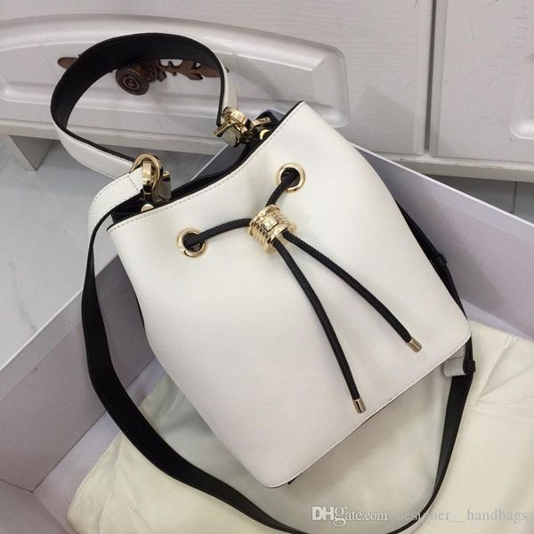 

quality women chest bag shoulder bag leather chain cross body pure color womens crossbody purse bucket bag cowhid