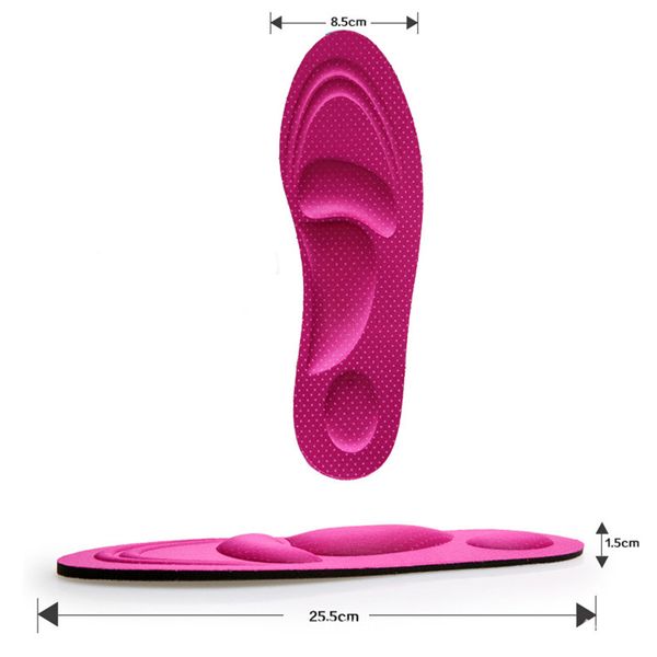 

4d memory foam ortc insole arch support orthopedic insoles for shoes flat foot feet care sole shoe orthopedic pads, White;pink