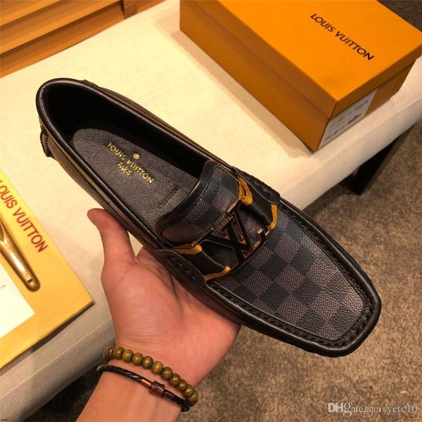 

19ss men's casual shoes british style moccasins genuine leather flats zapatos hombre loafers footwear men winter&sping chaussures yecq1, Black