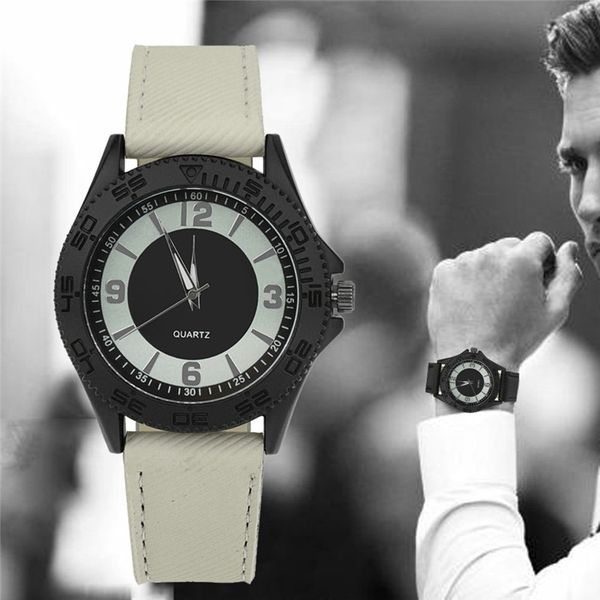 

2019 new mens quartz watches business male clock watch retro design leather analog alloy sport wristwatch erkek kol saati a4, Slivery;brown