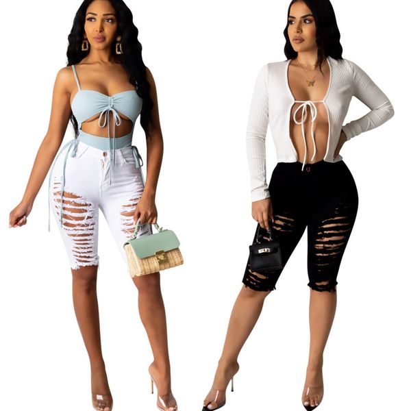 

summer casual sexy тощий джинсовый шорты женские джинсы hole рваные джинсы женских брюк большого размера брюки женская одежда, Blue