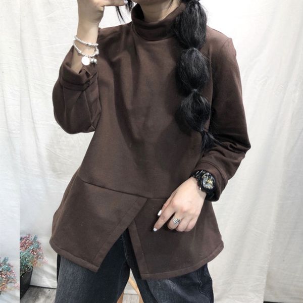

new winter high-necked sweatershirt female literary pullover mori girl l2132, Black