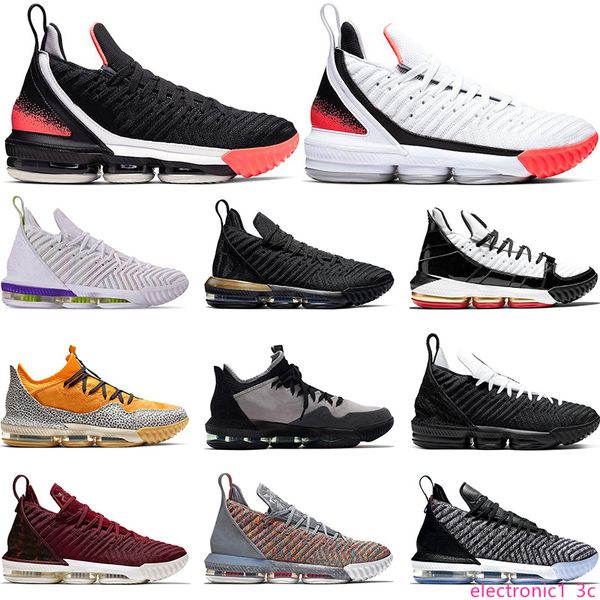 

designer 16s james basketball shoes for mens multicolor equality home im king remix superbron lava mens sports sneakers size 7-12, Black;green