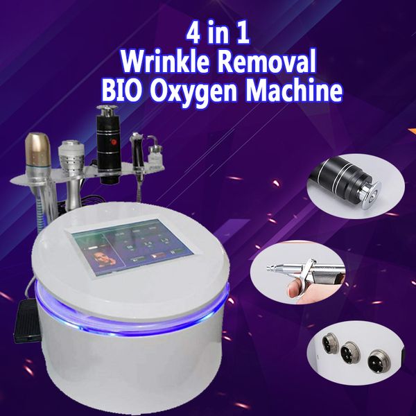 

multifunction 4 in 1 bio microcurrent injection oxygen spray jet peel skin cooling cold hammer/ max hifu skin lifting
