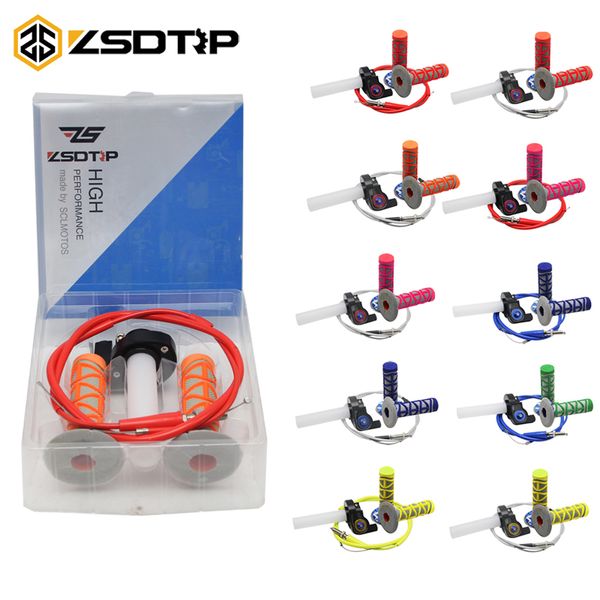 

zsdtrp 22mm 7/8" 1/4 turn twist throttle hand grips & throttle cable & handle grips for pit dirt bike atv crf50 crf70 xr50 klx
