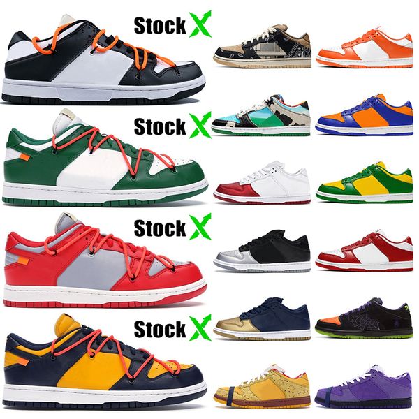 

luxury white black green red yellow dunk low women mens athletic shoes chunky dunky cactus jack skateboard trainers sneakers, White;red