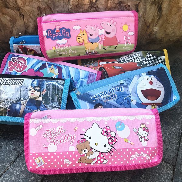 

cartoon pencil bag cute double stationery bag children students study pencil bag manufacturer wholesale direct selling