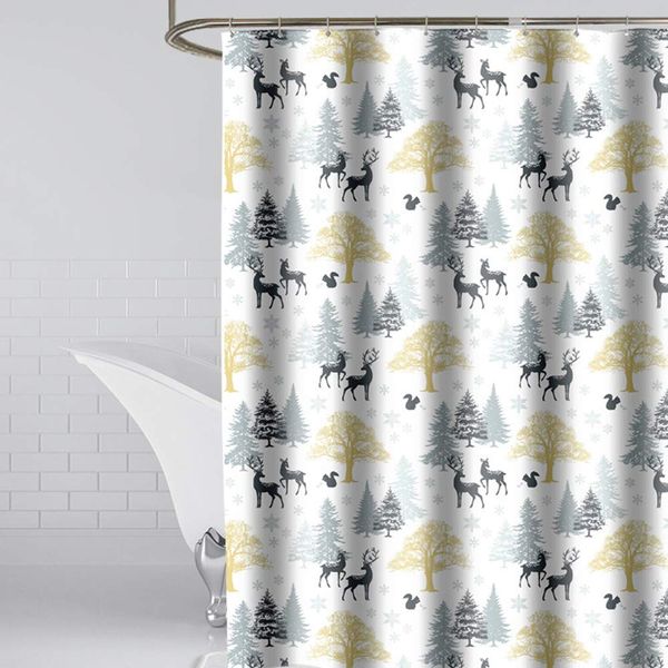 2019 Jarl Home Funny Deer Printed Shower Curtains For Bathroom