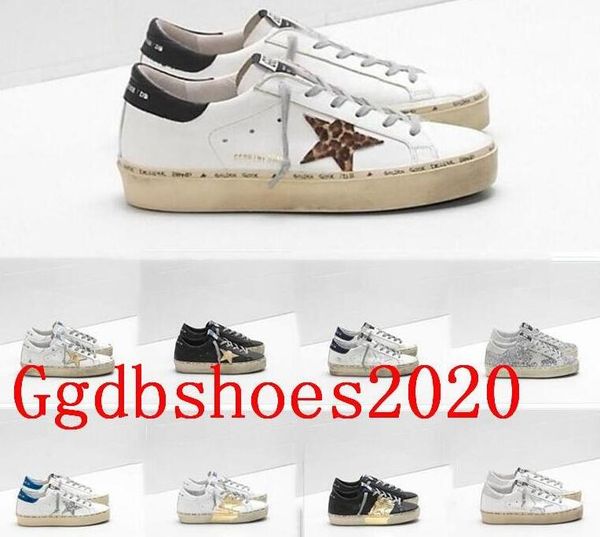 

italy brand multicolor heel golden superstar goose designer sneakers men/women classic white casual shoes hi star shoes size 35-45, Black