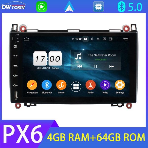 

9'' android px6 4g+64g car gps player for a b viano vito sprinter w169 w245 w639 w906 vw crafter 4g lte radio dsp car dvd