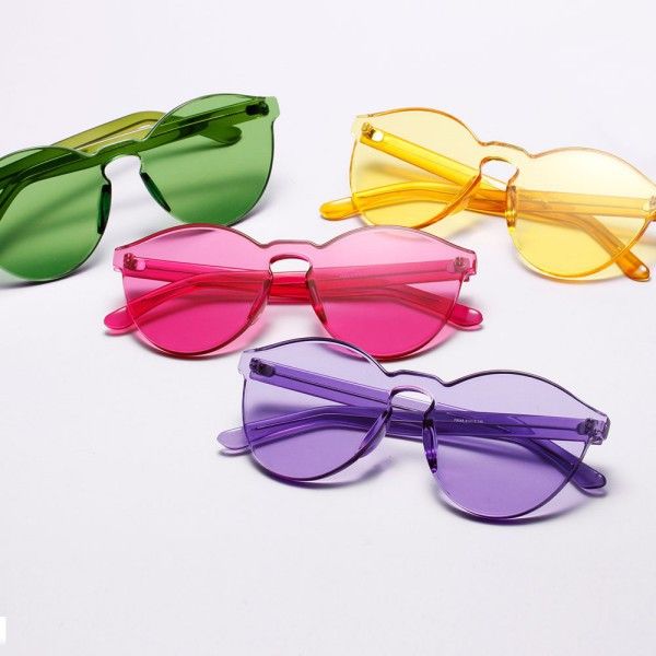 

2019 fashion candy color fashion korea women men sunglasses eyewear eyeglasses brand designer goggles, White;black