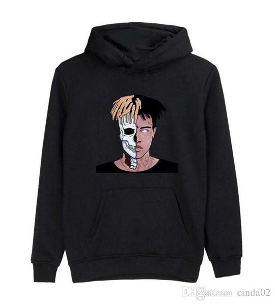 

горячая продажа hip hop толстовка толстовка raper xxxtentacion harajuku мужчины прохладного повседневная пуловер hoodeis осень, Black