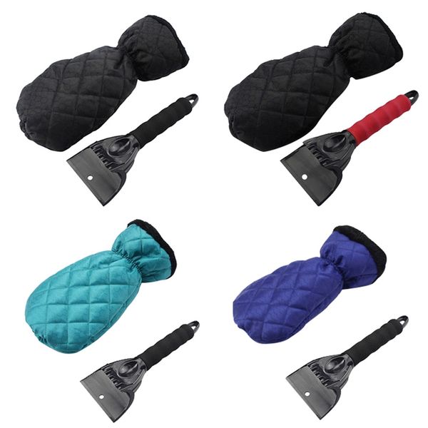 

snow scraper removal glove oxford cloth cleaning snow shovel ice scraper tool for auto window outdoor car-stying winter gloves