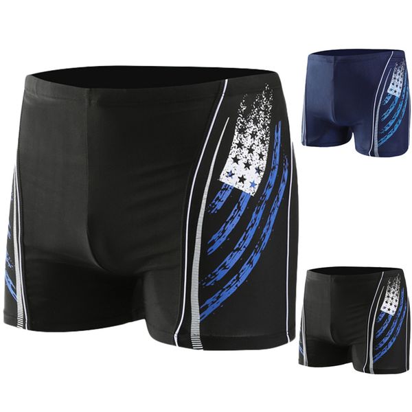 

men's swimwear beach large size swimwear print nylon breathable built-in swimsuit 7.11