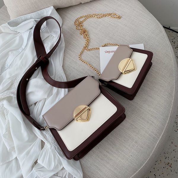 

retro fashion square bag 2019 summer fashion new quality pu leather women's designer handbag lock chain shoulder messenger bags