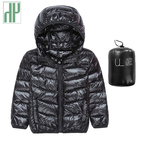 

hh children's outerwear boy and girl winter hooded coat parka warm teenage jackets 2 6 8 10 12 14 years kids down jacket, Blue;gray
