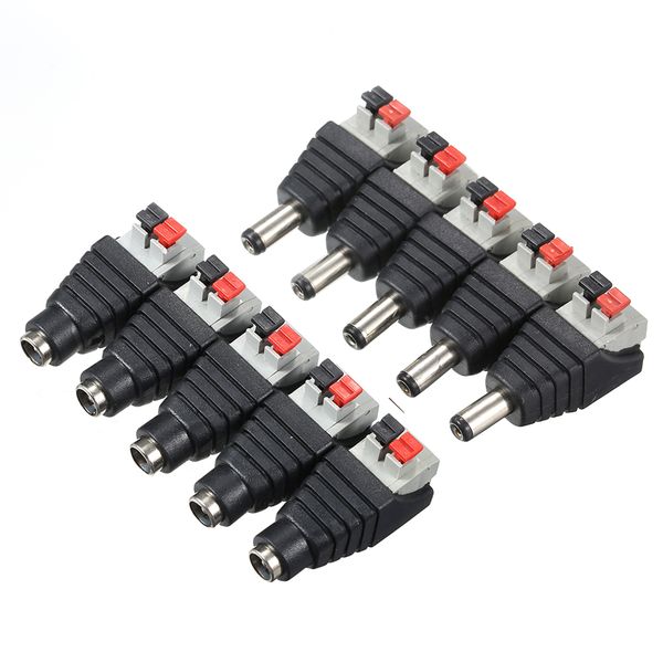 

dc connector dc male+5pcs female connectors 2.1*5.5mm power jack adapter plug connector g06(male) g06x5pcs&g07x5pcs