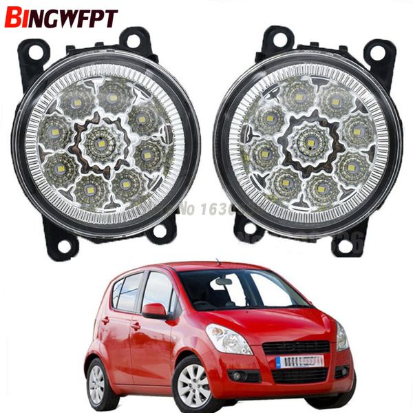 

2pcs/set car styling led fog light yellow white daytime running lamp drl 12v for splash hatchback 2008-2015