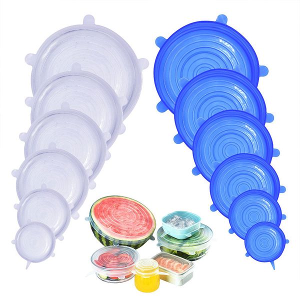 

12pcs/ pack silicone stretch lids lid bowl pot lid fresh cover microwave cover