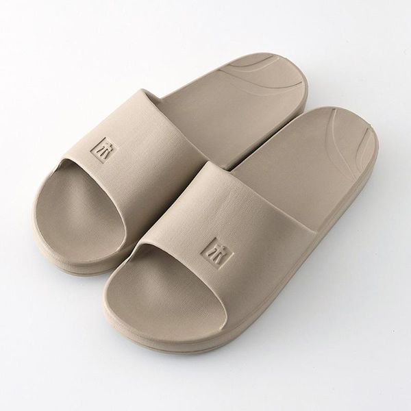 

slipper men's slipper home indoors pvc slippers solid floor family shoes beach ound toe slip-on 2020 platform slippers, Black
