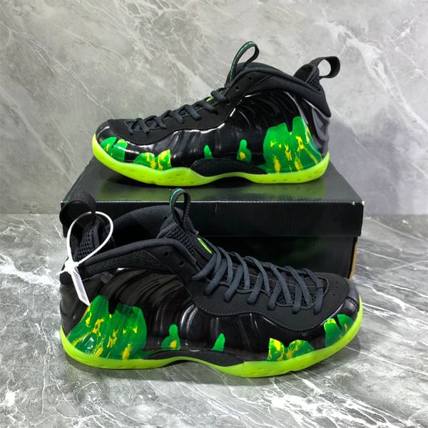 

Penny Hardaway ParaNorman Мужские баскетбольные кроссовки Foam One QS Black Green Posite Men Спортивные кро