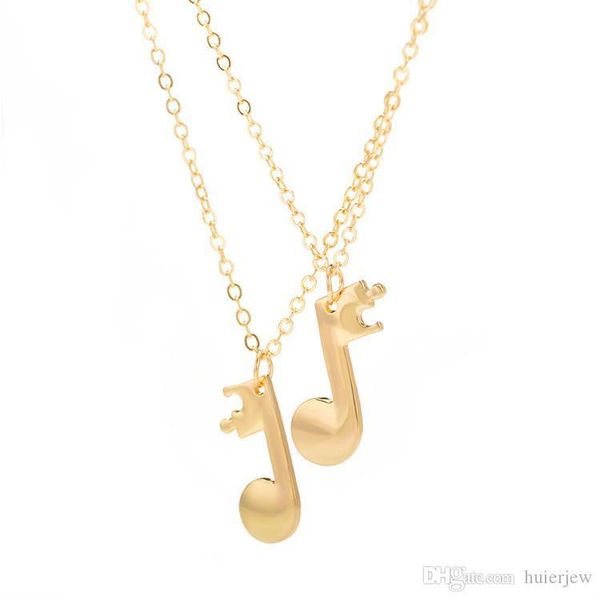 

friends necklaces friends couple necklace music notes pendant necklac, Silver