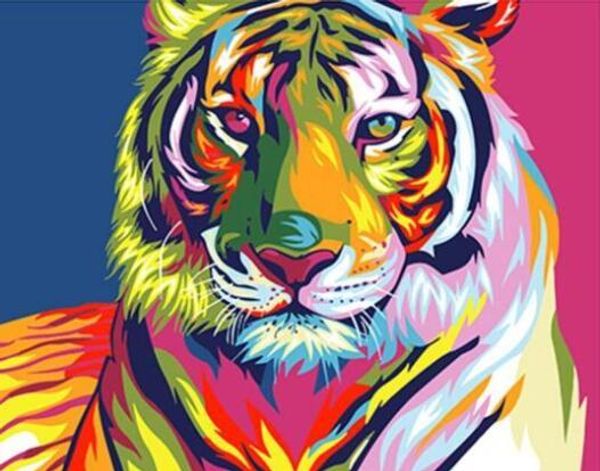 

tiger - paint by numbers kits for adults diy diy oil painting by numbers hand made paint beautiful painting by numbers canvas