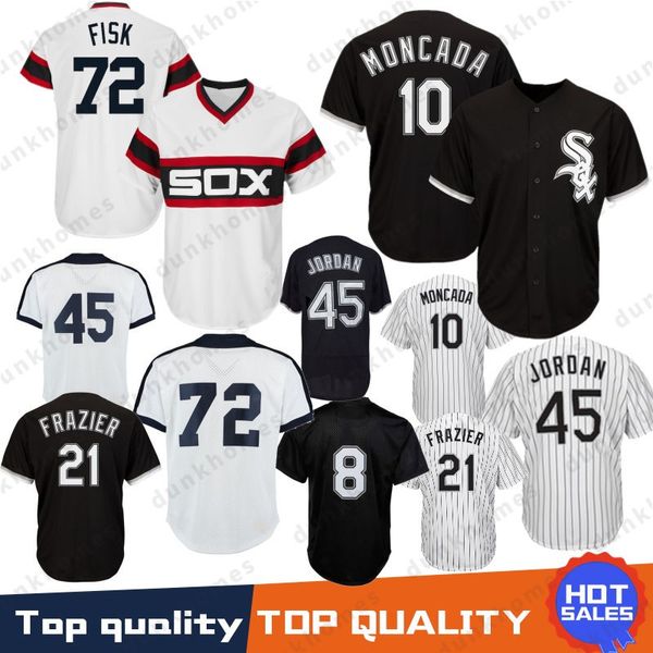 

10 Yoan Moncada Chicago White Baseball Sox Jersey 8 Bo Jackson 45 Michael 72 Fisk 21 Todd Frazier 35 Frank Thomas 79 Jose Abreu Stitched