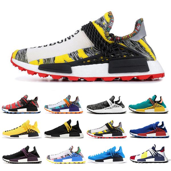 

human race nmds mens running shoes pharrell williams sample yellow core black sport designer shoes women sneakers