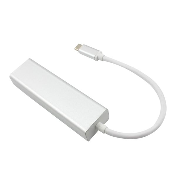 

3-портовый usb-концентратор type-c для rj45 1000m gigabit lan сетевой адаптер для macbook