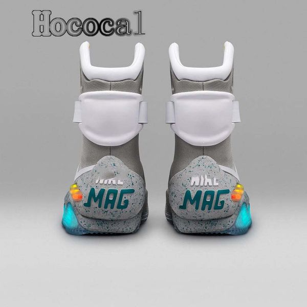 

Top Air Mag Back To The Future Mcfly Led Mens To The Future Basketball Shoes Mens освещение Marty Mcfly водить Mag вскользь тапки